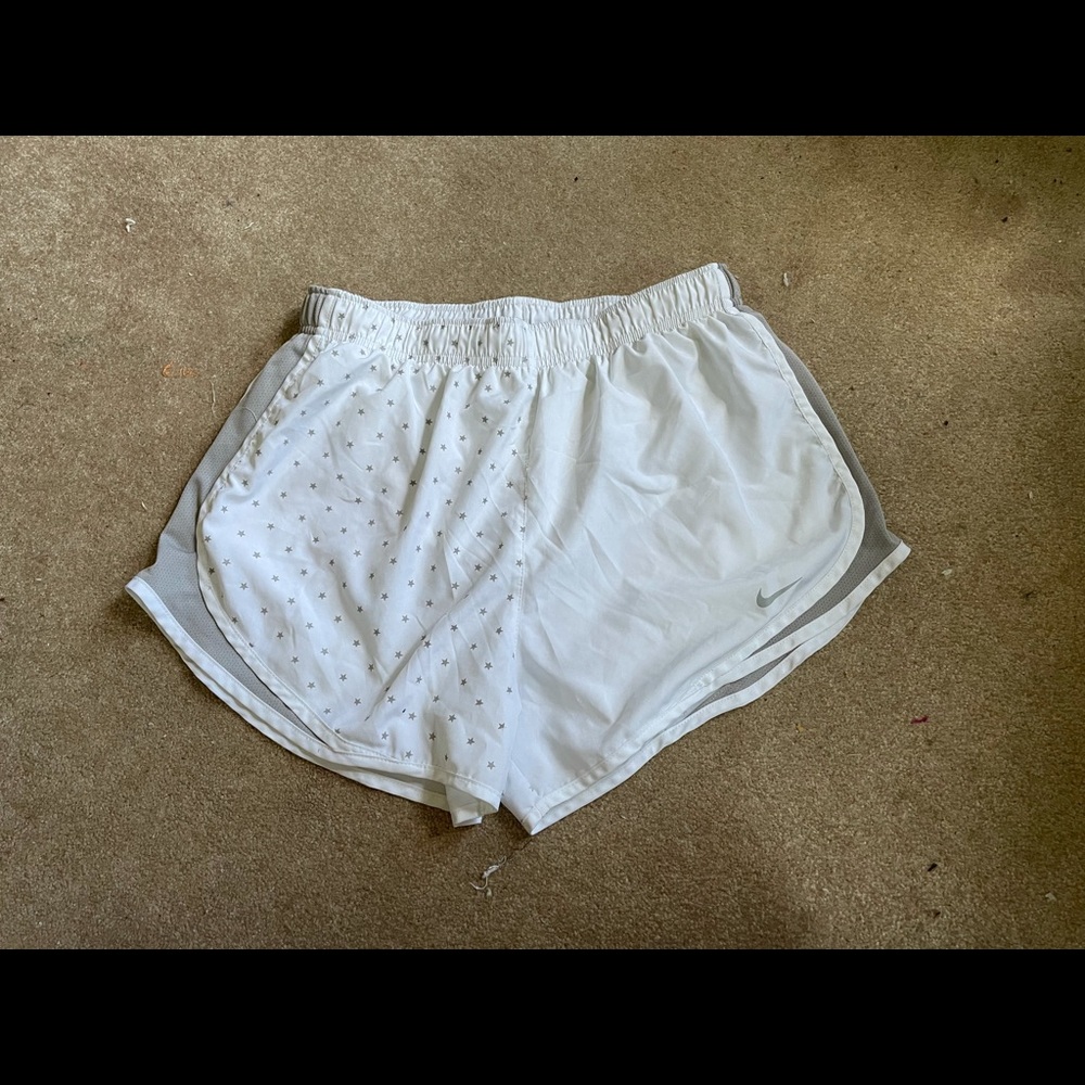 White Nike shorts with stars